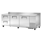 True TWT-93D-2-HC - Work Top Refrigerator, three-section, (2) solid doors, (2) drawers